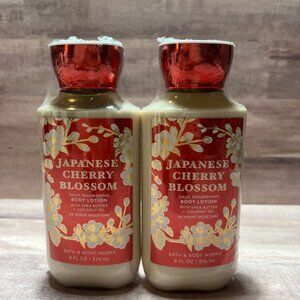 Bath and Body Works Japanese Cherry Blossom Lotion 8 oz each | 2 Pack